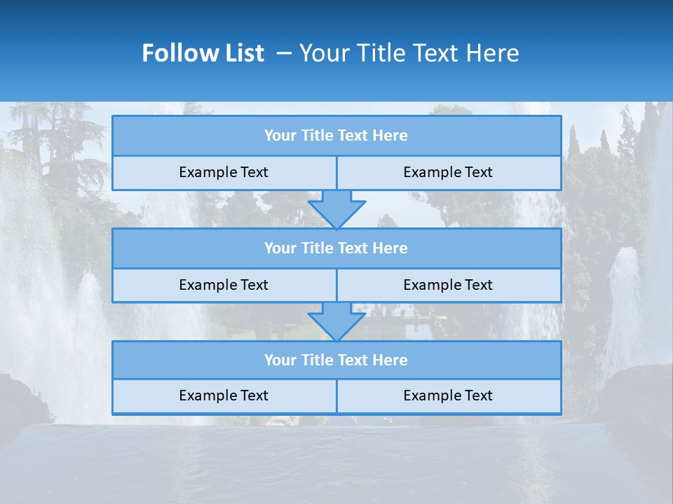 Park With River And Fountains PowerPoint Template