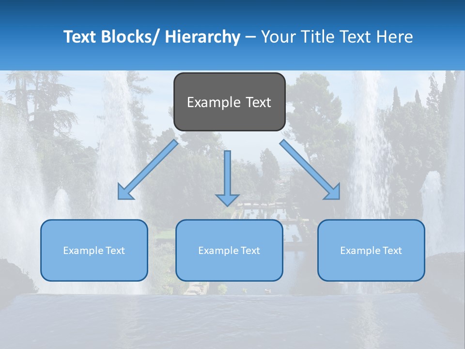 Park With River And Fountains PowerPoint Template