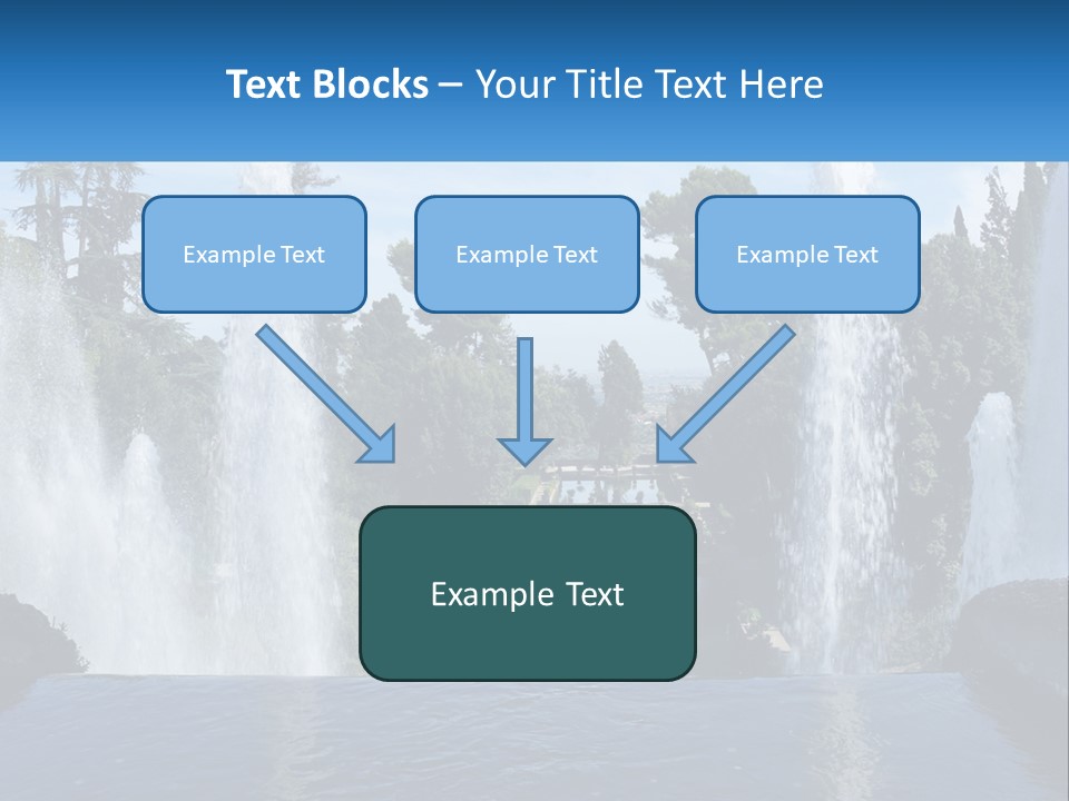 Park With River And Fountains PowerPoint Template