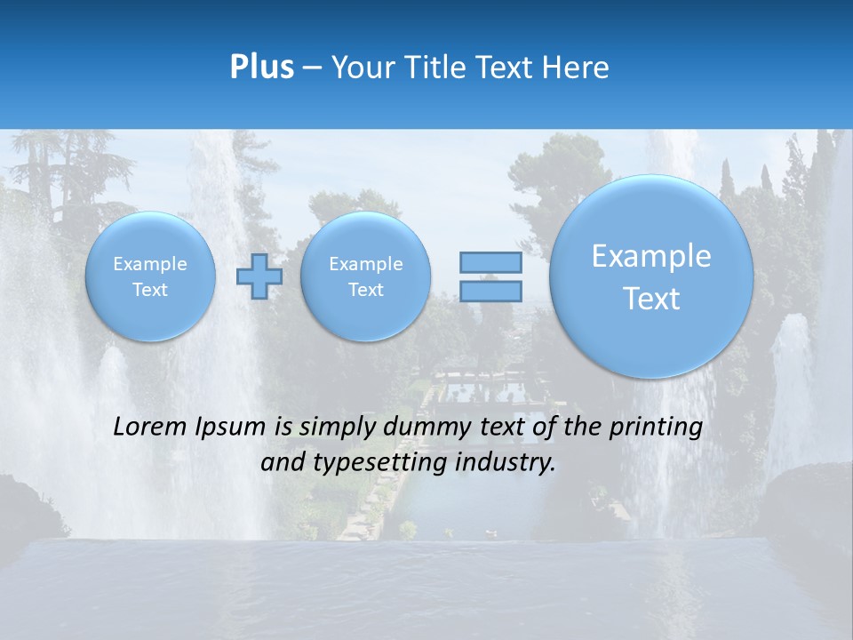 Park With River And Fountains PowerPoint Template
