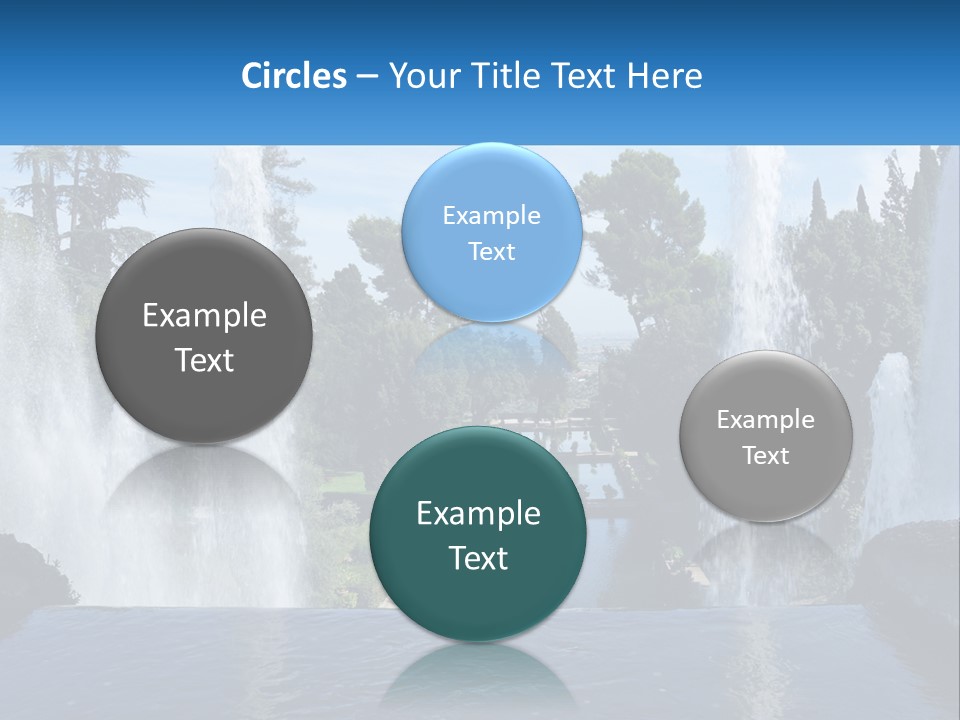 Park With River And Fountains PowerPoint Template