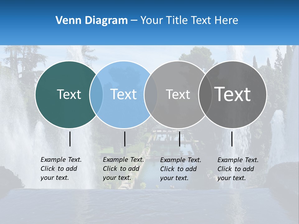 Park With River And Fountains PowerPoint Template