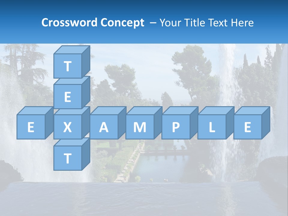 Park With River And Fountains PowerPoint Template