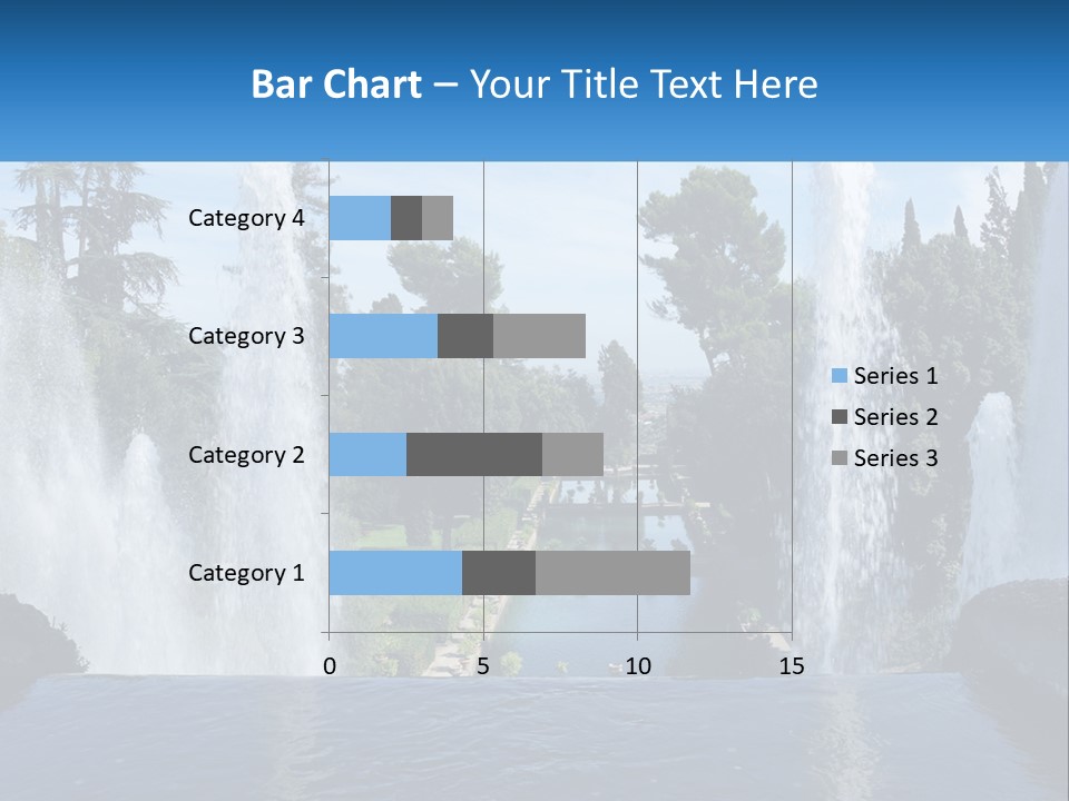 Park With River And Fountains PowerPoint Template