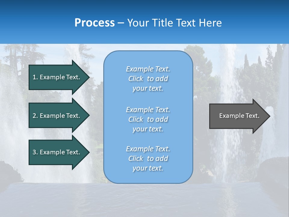 Park With River And Fountains PowerPoint Template