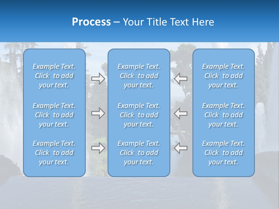 Park With River And Fountains PowerPoint Template