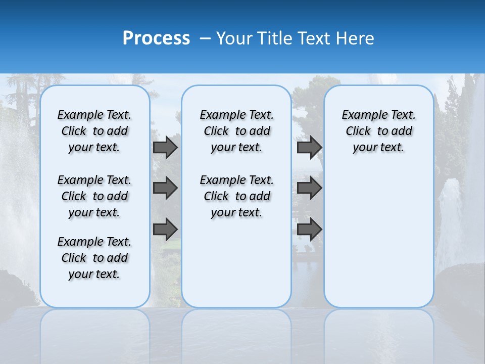 Park With River And Fountains PowerPoint Template