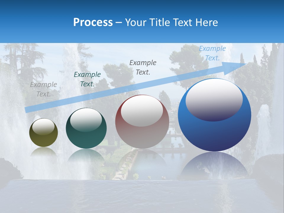 Park With River And Fountains PowerPoint Template