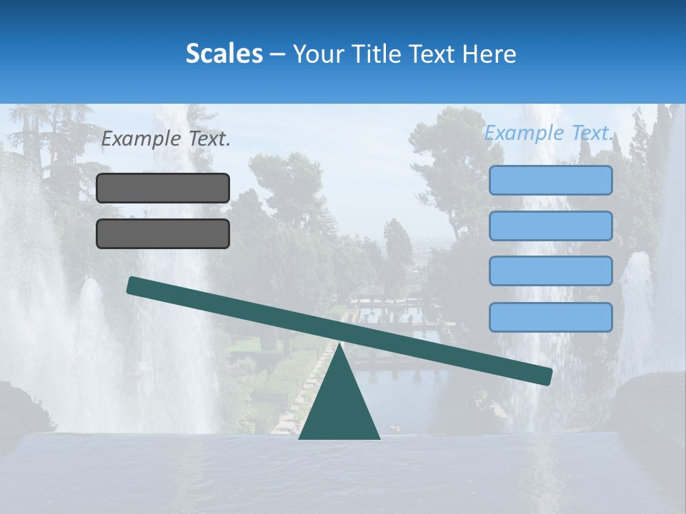 Park With River And Fountains PowerPoint Template