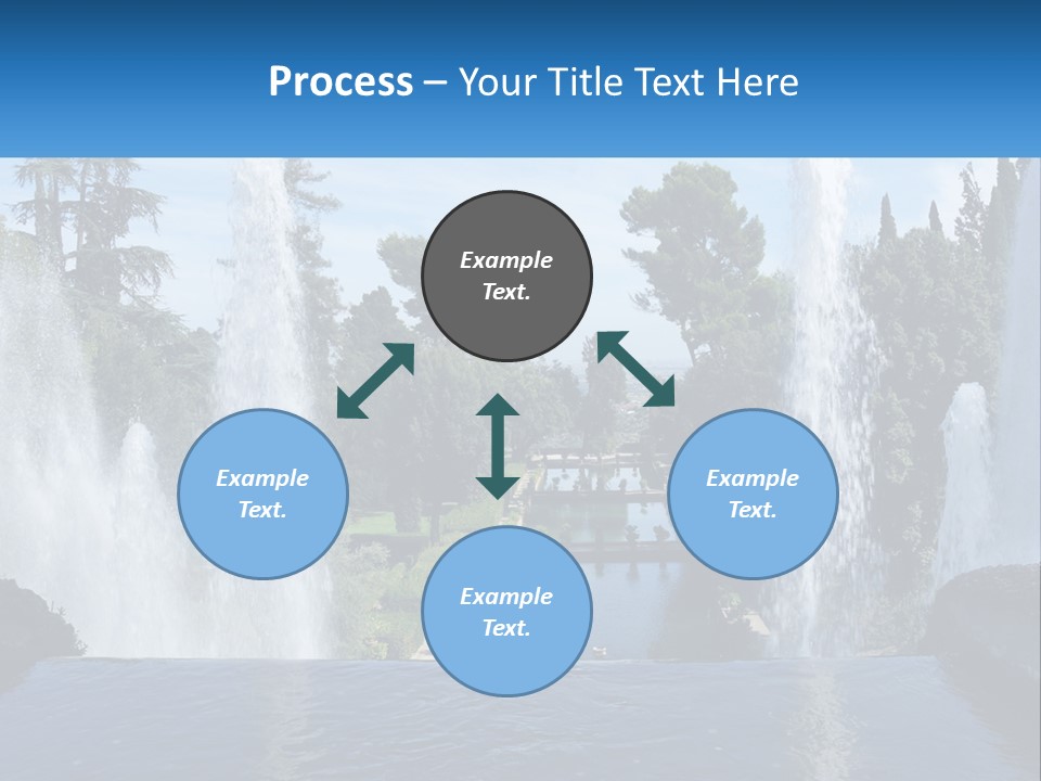 Park With River And Fountains PowerPoint Template