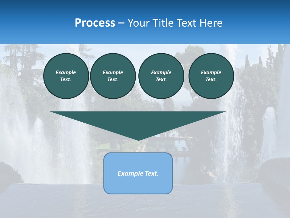 Park With River And Fountains PowerPoint Template