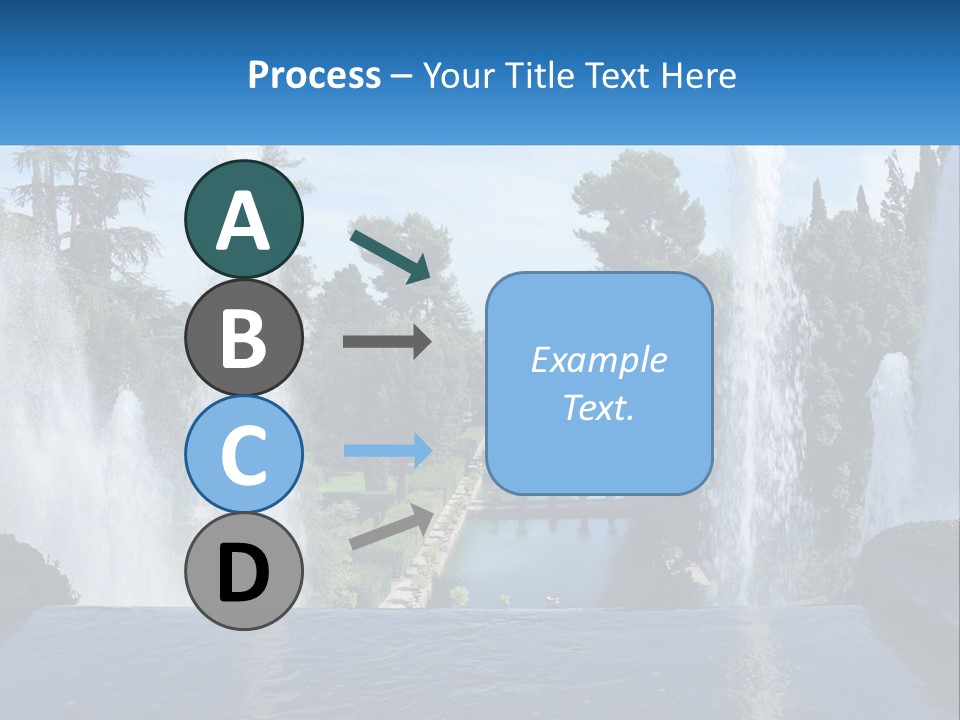Park With River And Fountains PowerPoint Template