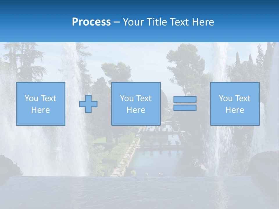 Park With River And Fountains PowerPoint Template