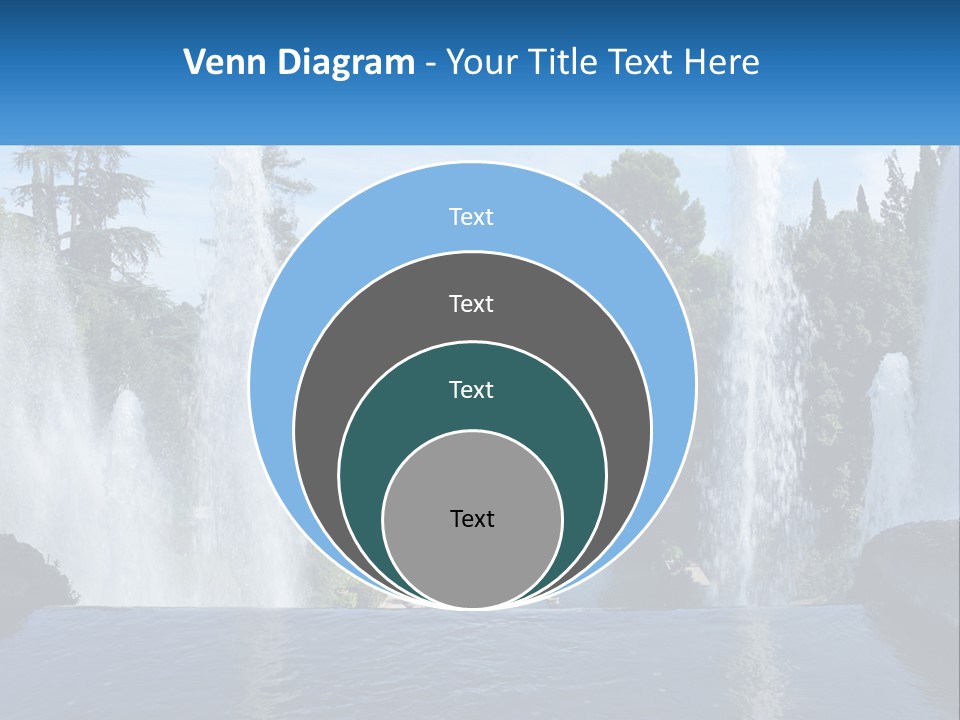 Park With River And Fountains PowerPoint Template