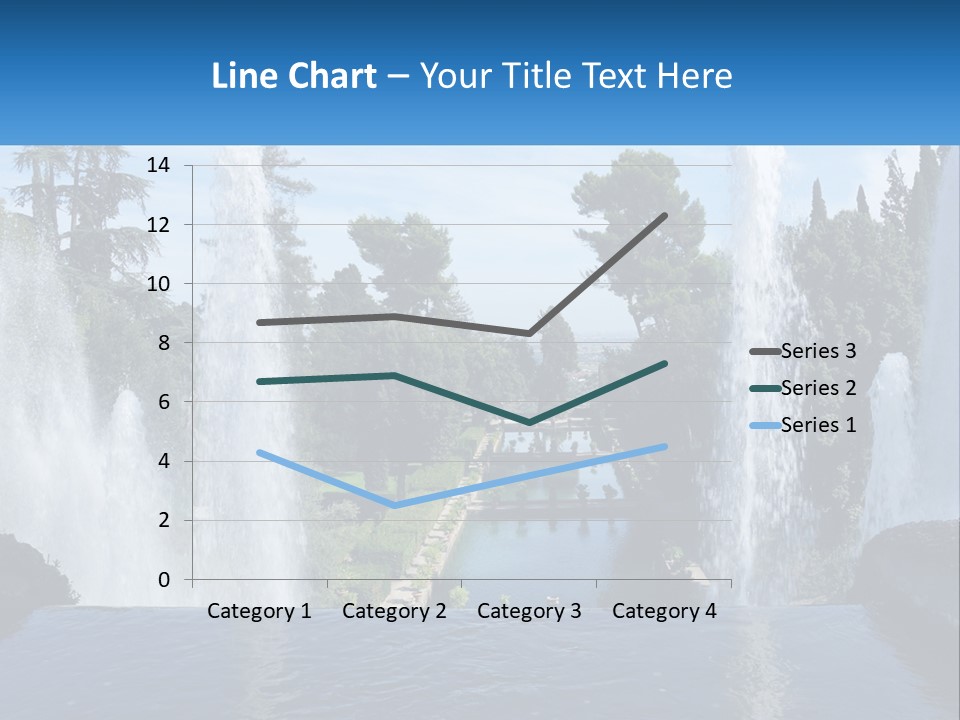 Park With River And Fountains PowerPoint Template