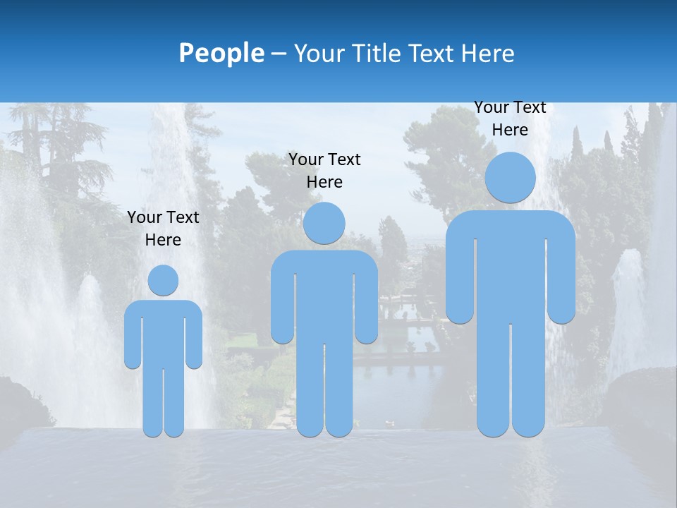 Park With River And Fountains PowerPoint Template