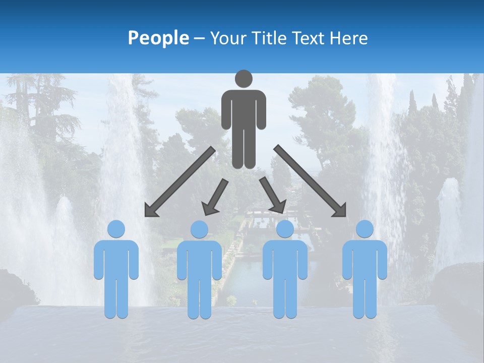 Park With River And Fountains PowerPoint Template