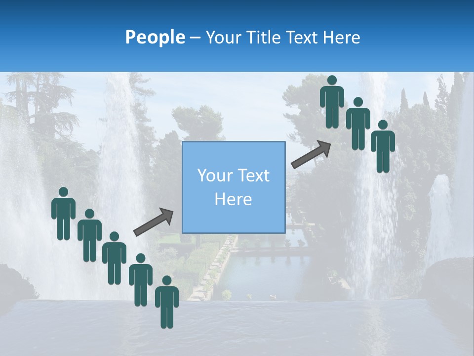 Park With River And Fountains PowerPoint Template