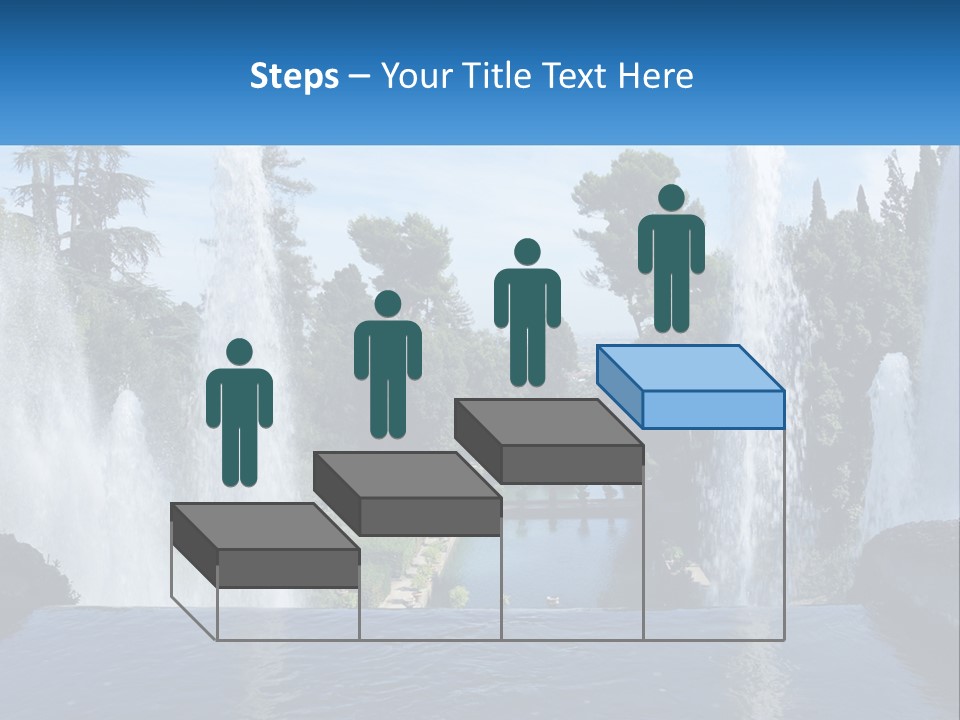 Park With River And Fountains PowerPoint Template