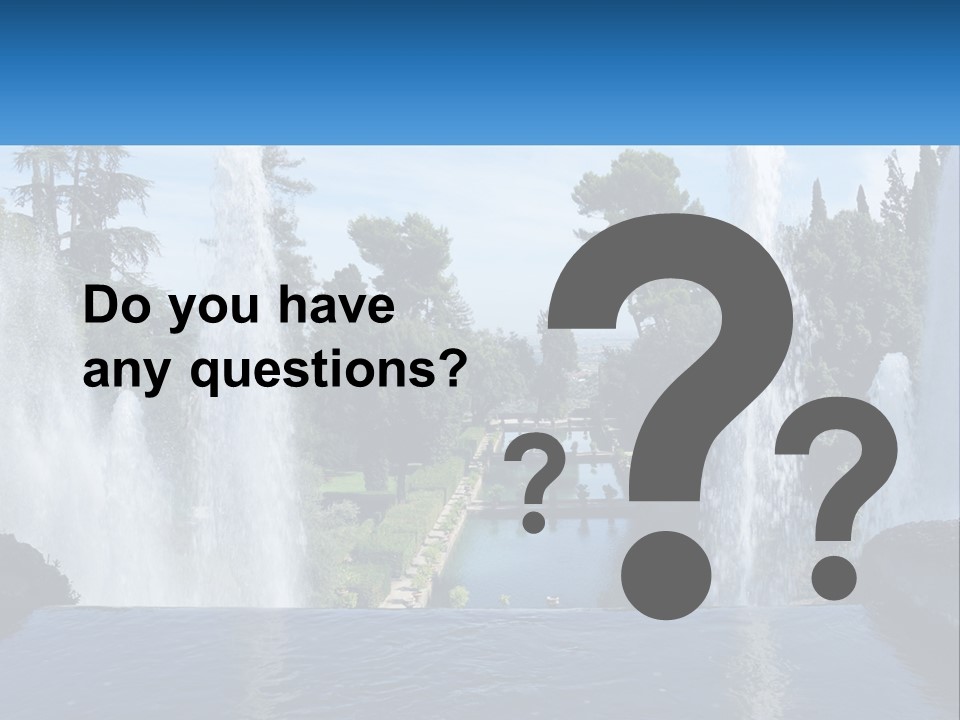 Park With River And Fountains PowerPoint Template