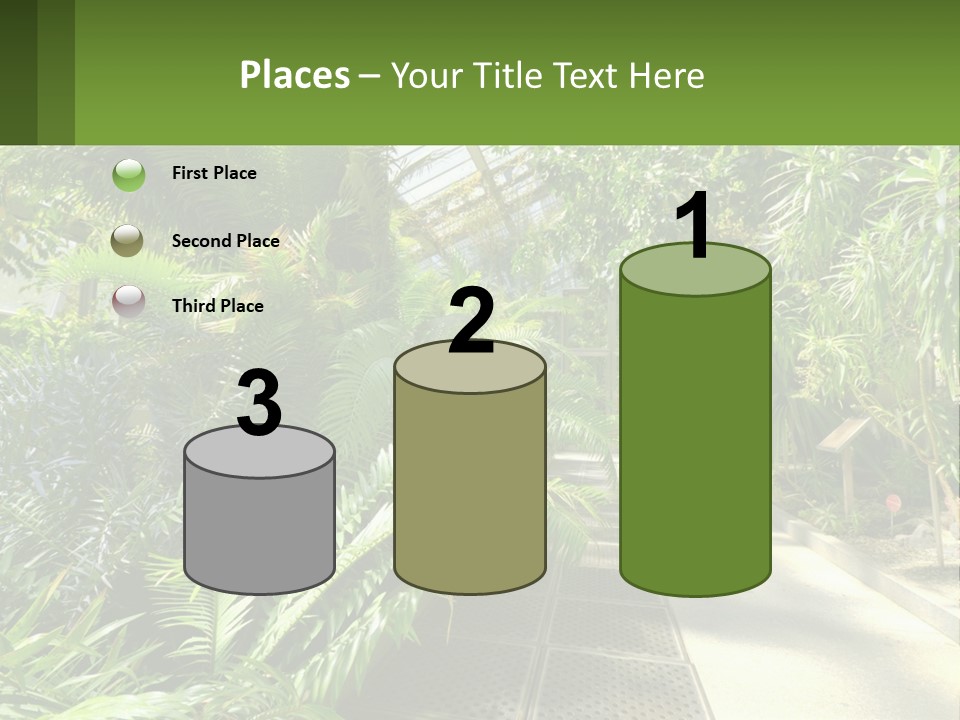 Palm Trees In The Greenhouse PowerPoint Template