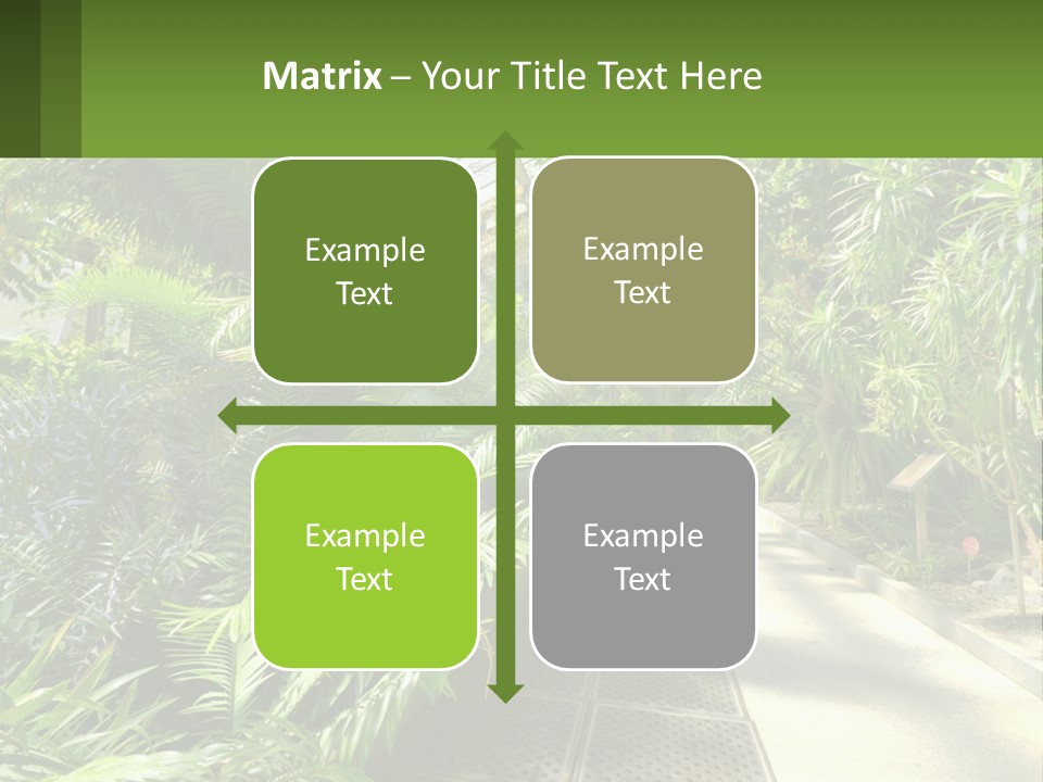 Palm Trees In The Greenhouse PowerPoint Template