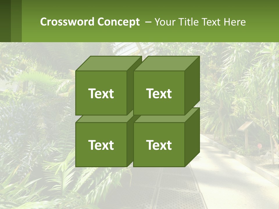 Palm Trees In The Greenhouse PowerPoint Template