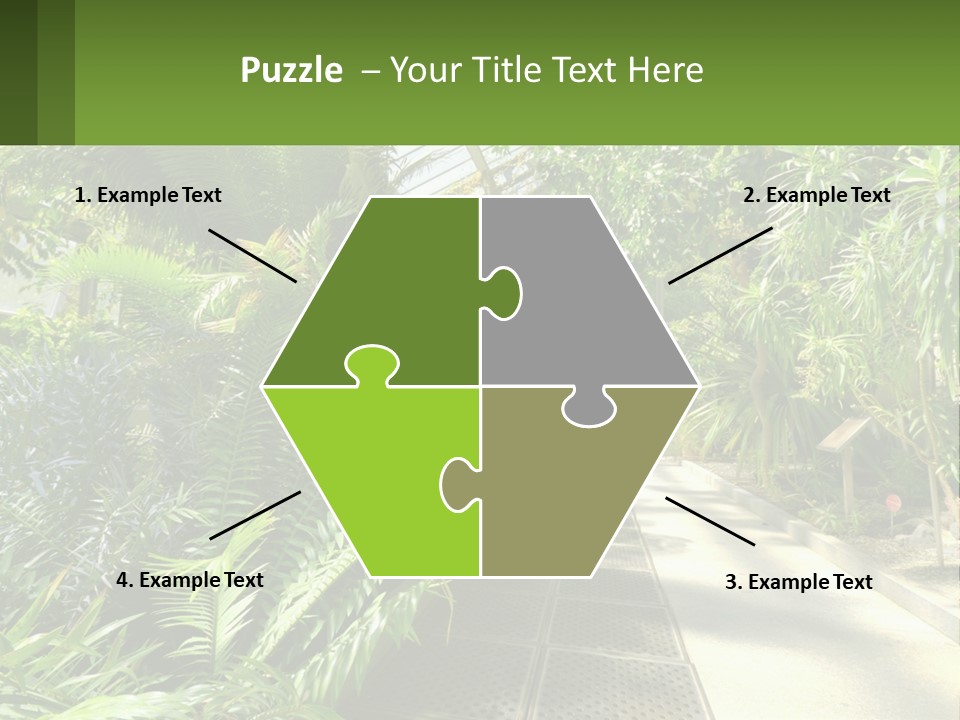 Palm Trees In The Greenhouse PowerPoint Template