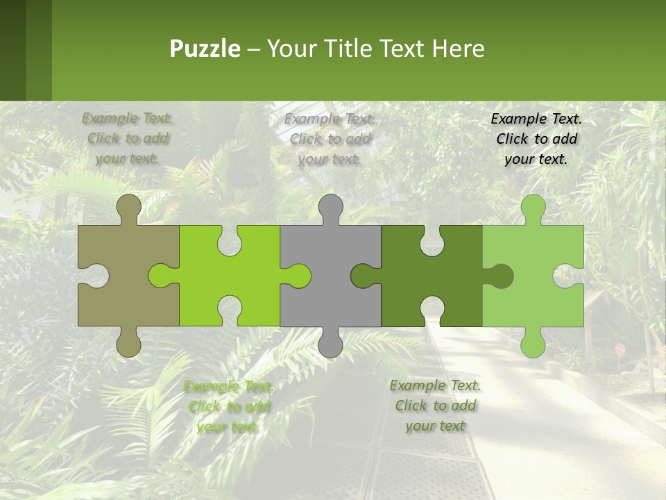 Palm Trees In The Greenhouse PowerPoint Template