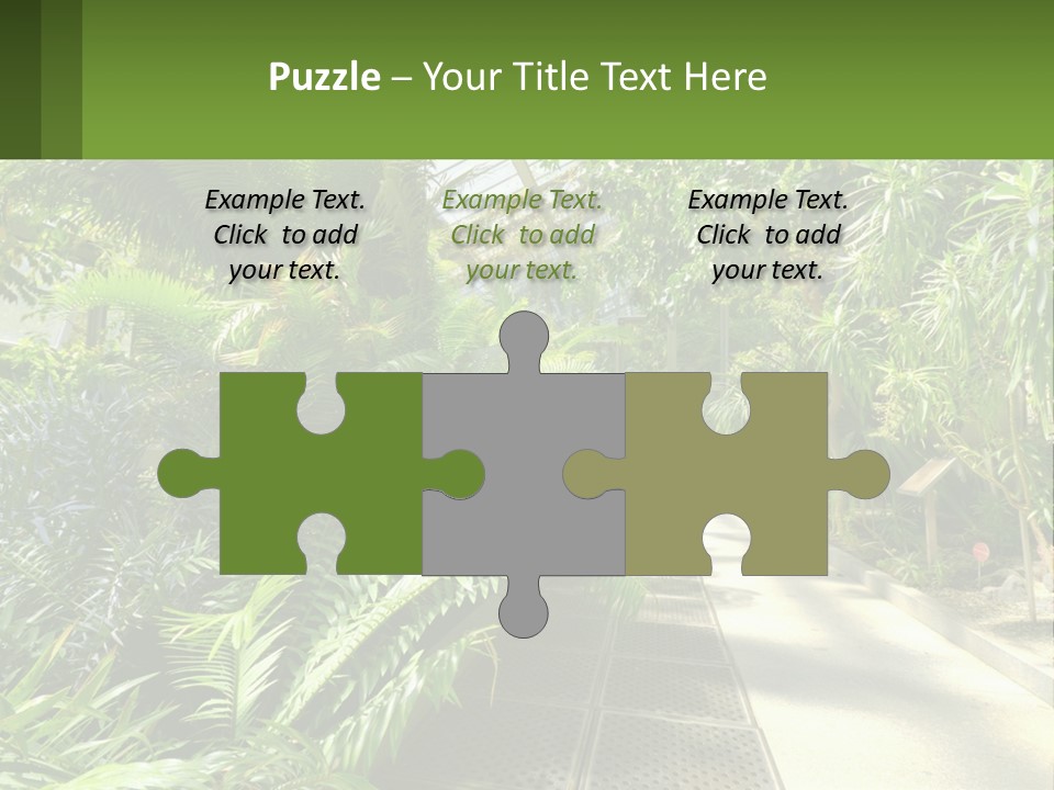 Palm Trees In The Greenhouse PowerPoint Template