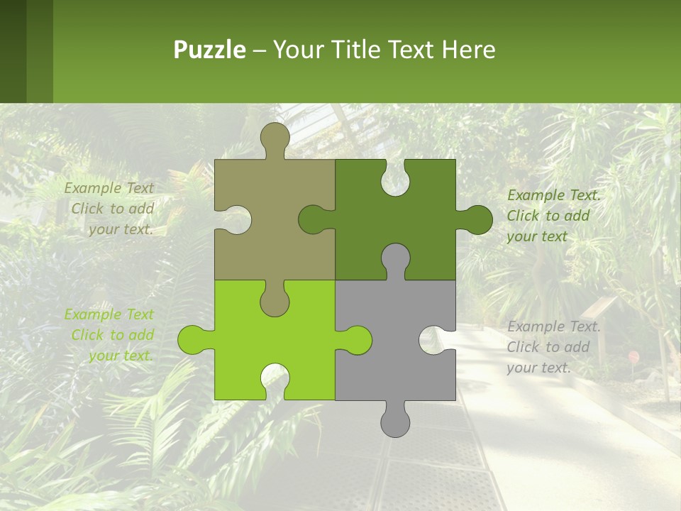 Palm Trees In The Greenhouse PowerPoint Template