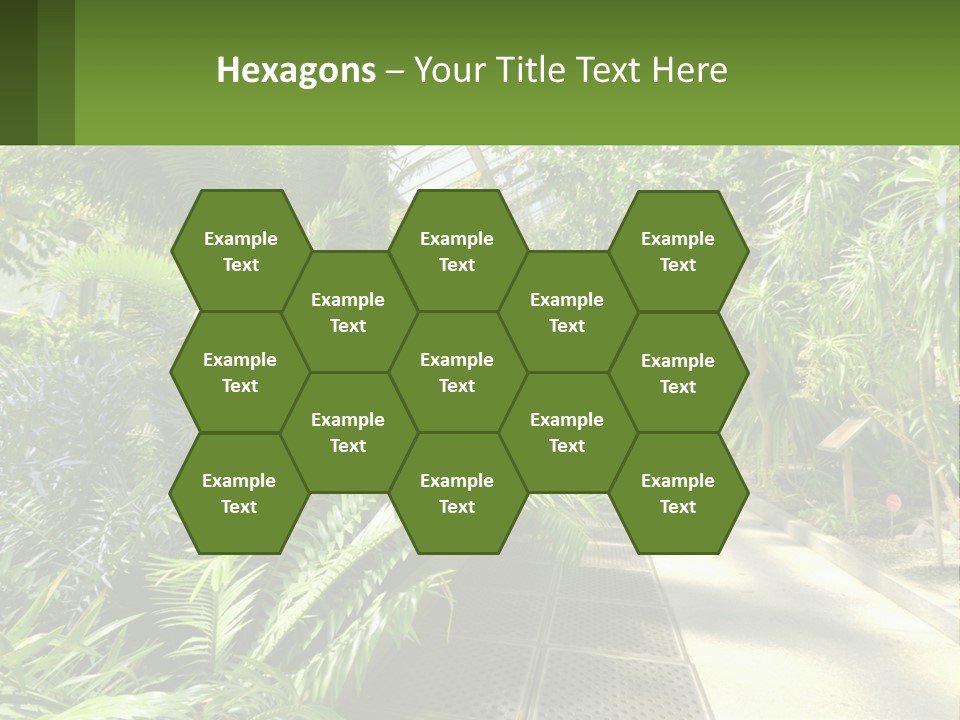 Palm Trees In The Greenhouse PowerPoint Template