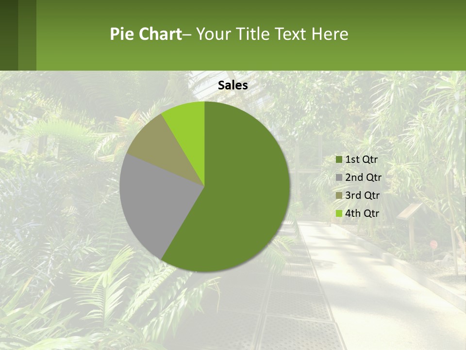 Palm Trees In The Greenhouse PowerPoint Template