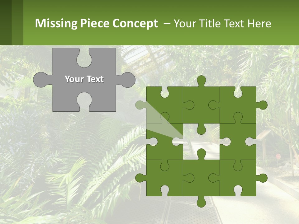 Palm Trees In The Greenhouse PowerPoint Template