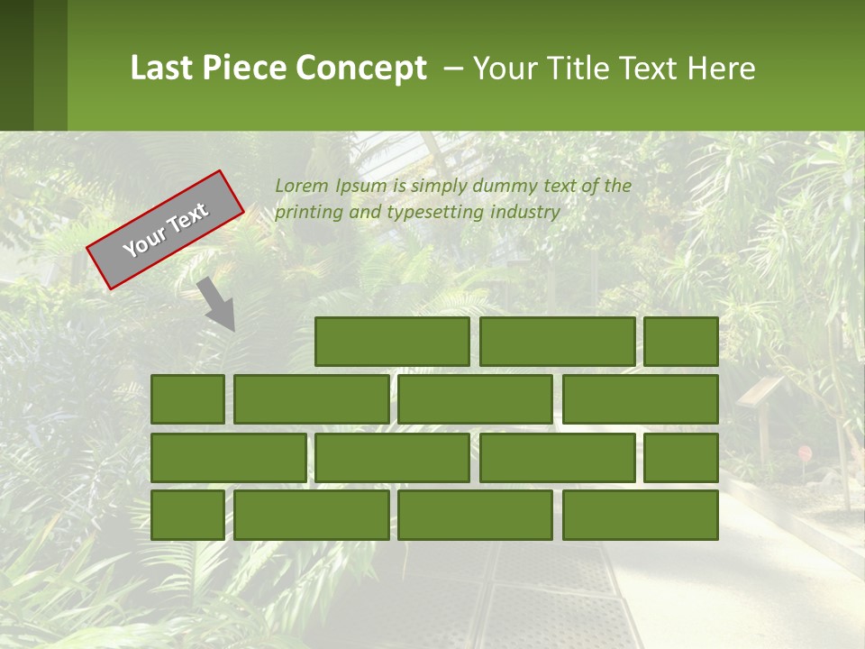 Palm Trees In The Greenhouse PowerPoint Template