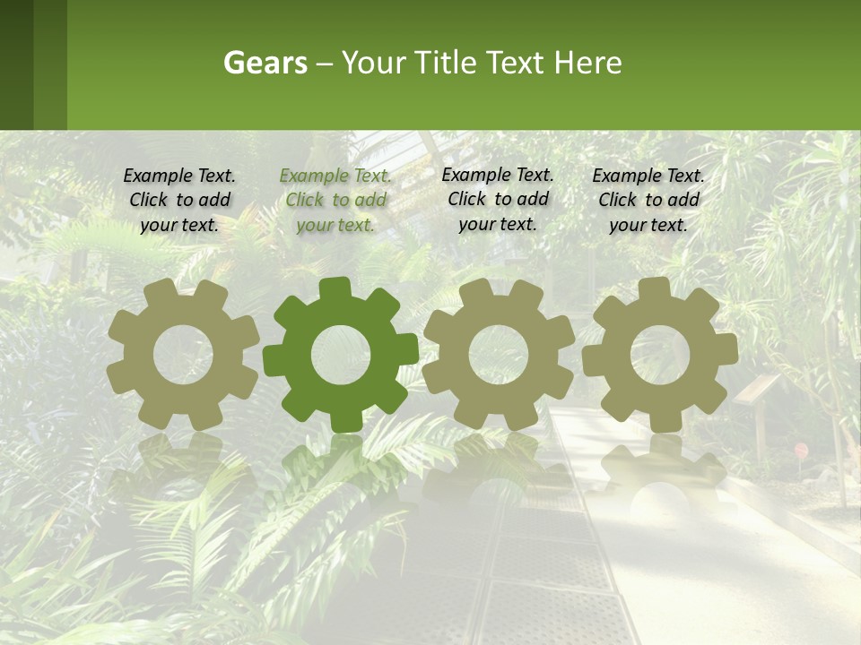 Palm Trees In The Greenhouse PowerPoint Template