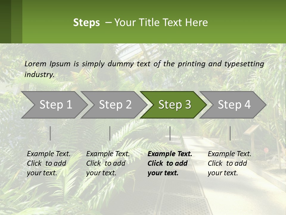 Palm Trees In The Greenhouse PowerPoint Template