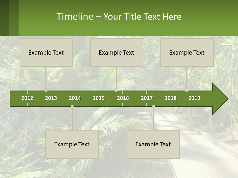 Palm Trees In The Greenhouse PowerPoint Template
