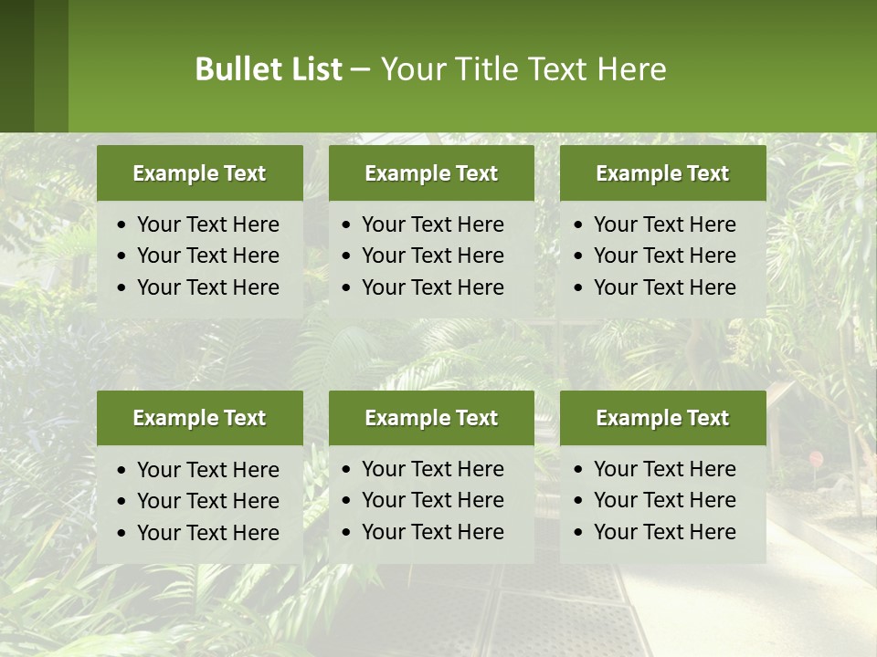 Palm Trees In The Greenhouse PowerPoint Template