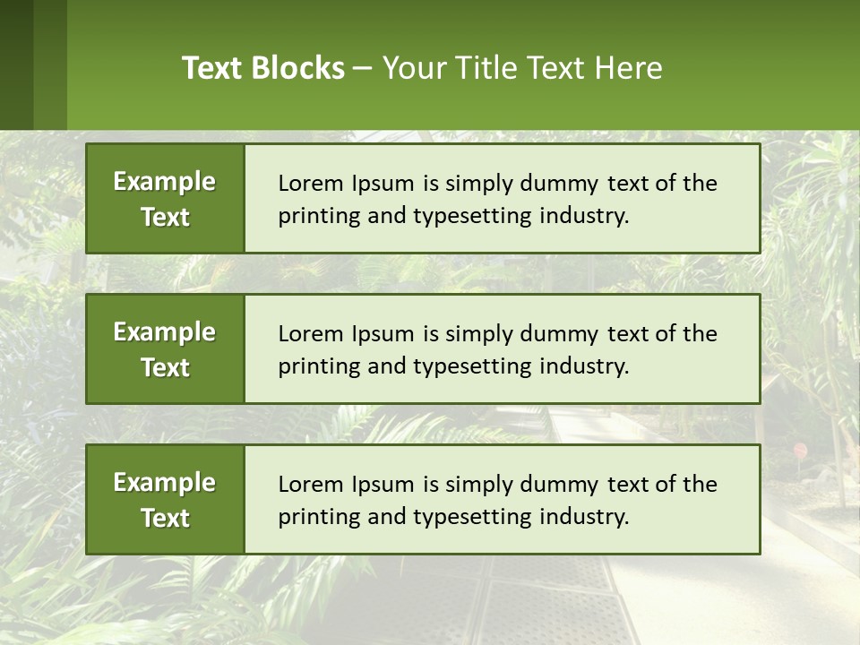 Palm Trees In The Greenhouse PowerPoint Template