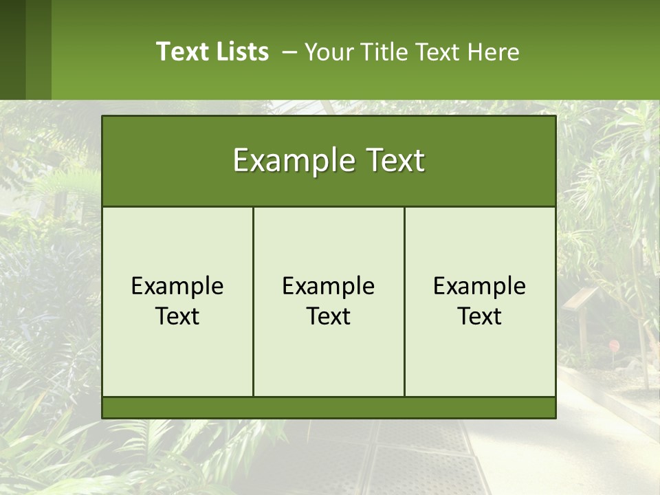 Palm Trees In The Greenhouse PowerPoint Template