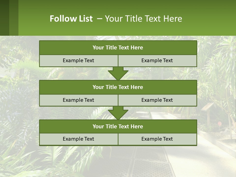 Palm Trees In The Greenhouse PowerPoint Template