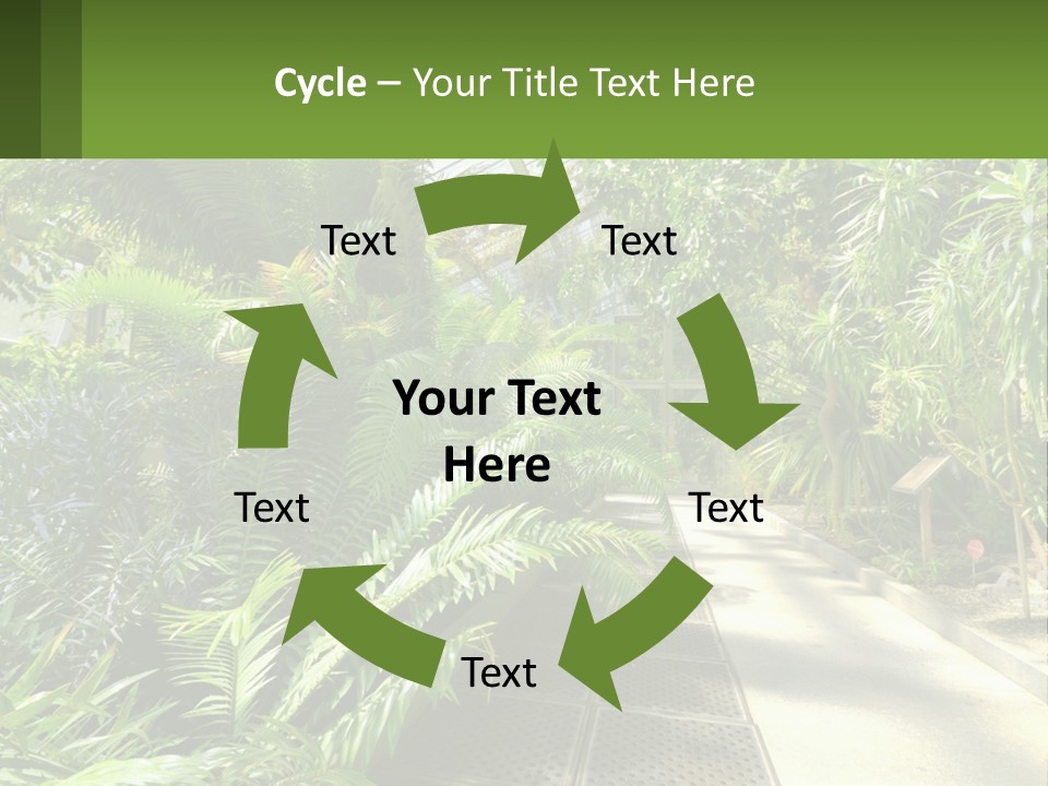Palm Trees In The Greenhouse PowerPoint Template