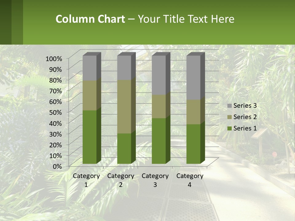 Palm Trees In The Greenhouse PowerPoint Template