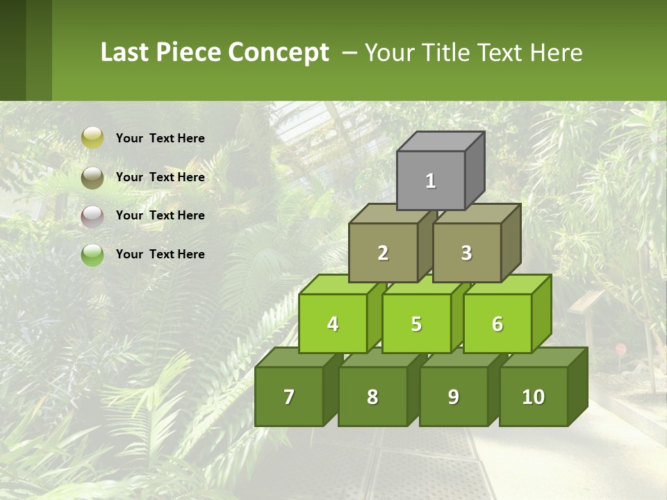 Palm Trees In The Greenhouse PowerPoint Template