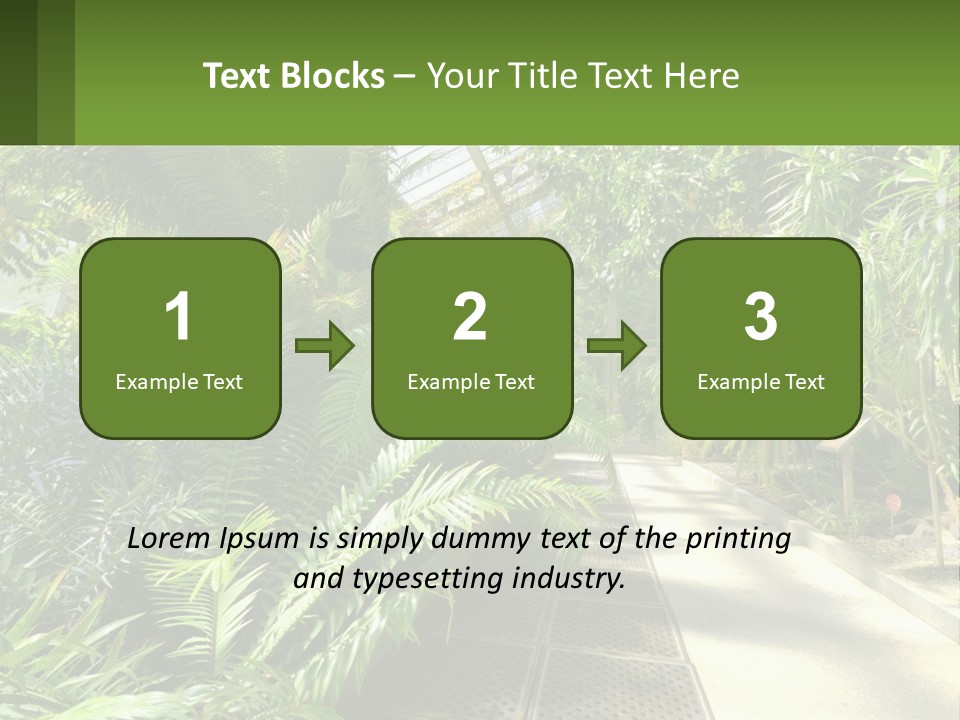 Palm Trees In The Greenhouse PowerPoint Template