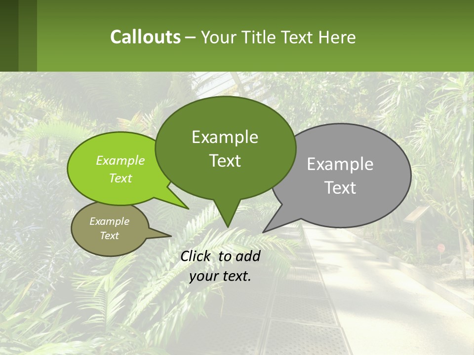 Palm Trees In The Greenhouse PowerPoint Template