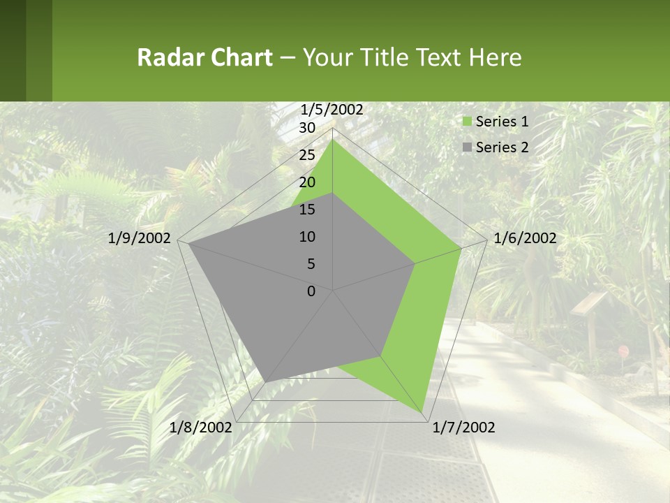 Palm Trees In The Greenhouse PowerPoint Template