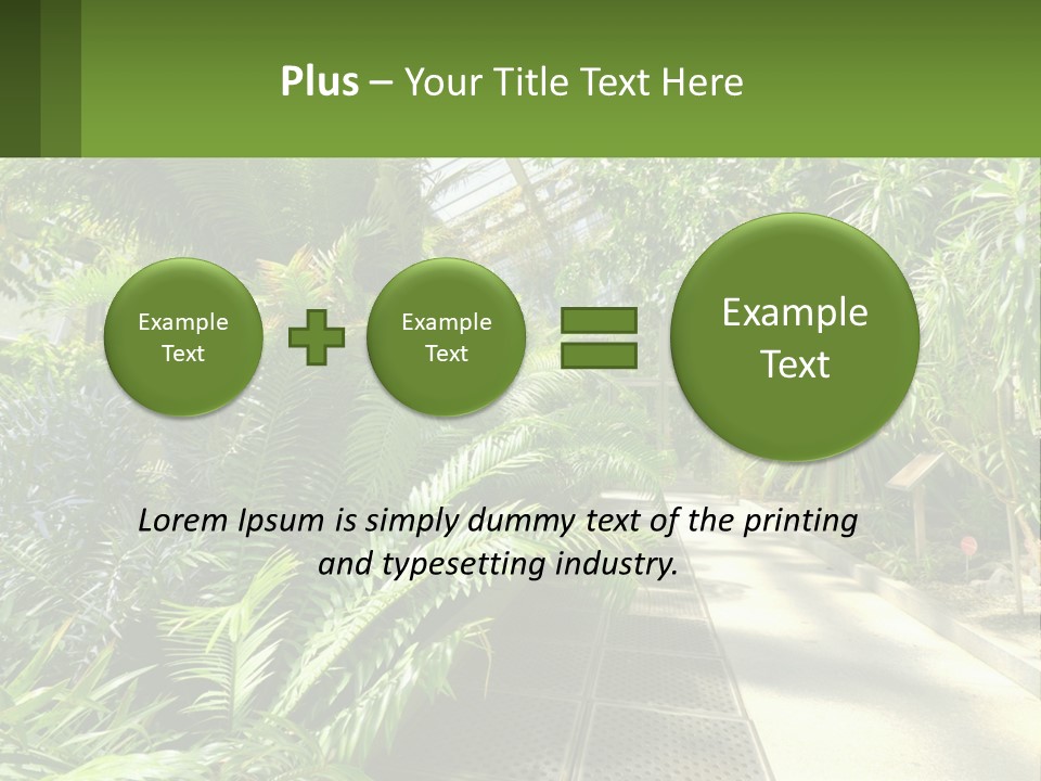 Palm Trees In The Greenhouse PowerPoint Template
