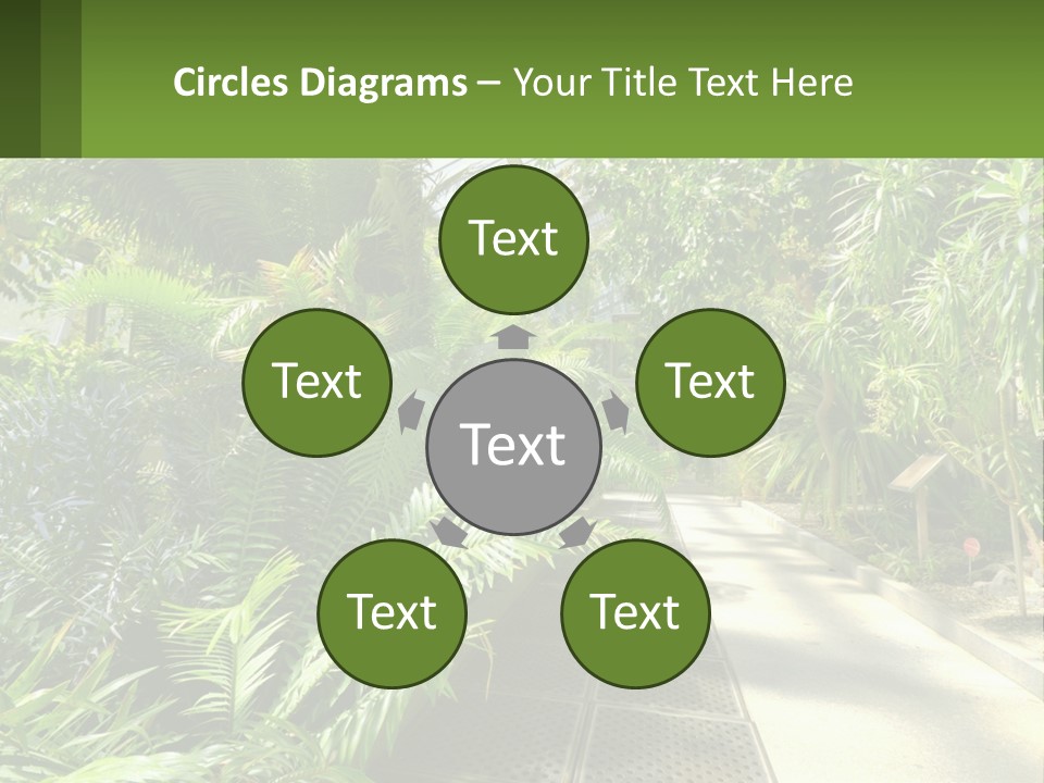 Palm Trees In The Greenhouse PowerPoint Template